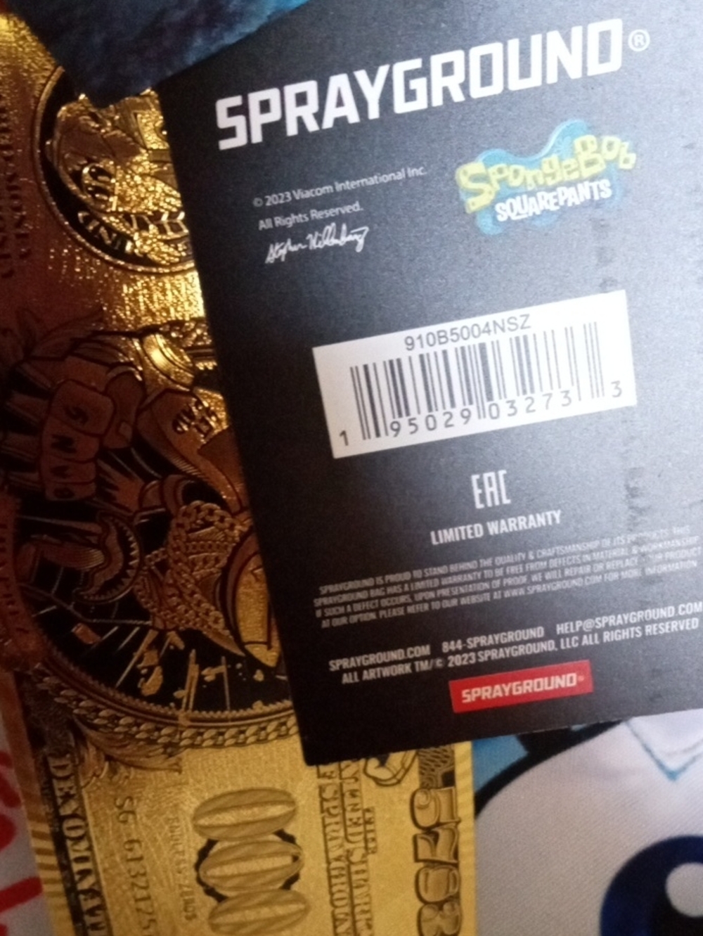 SPRAYGROUND SPONGEBOB ALL MIXED UP BACKPACK BOOK BAG SPONGEBOB SQUAREPANTS - Picture 3 of 4